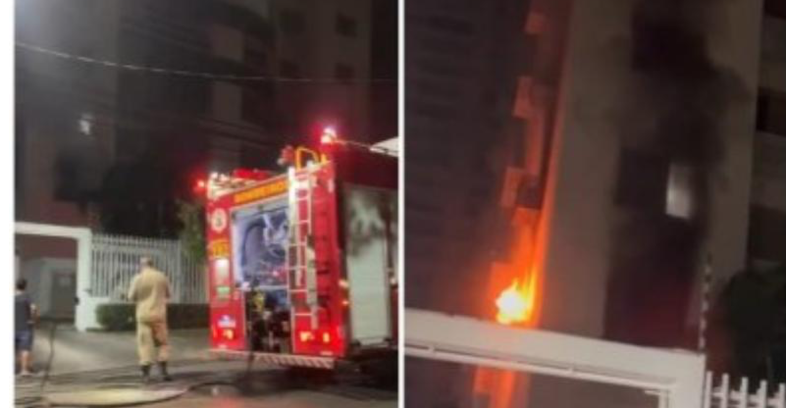 Ar-condicionado causa incêndio em apartamento de Cuiabá