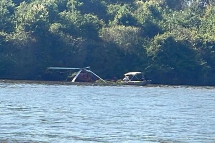 Helicóptero faz pouso de emergência na divisa de GO e MT