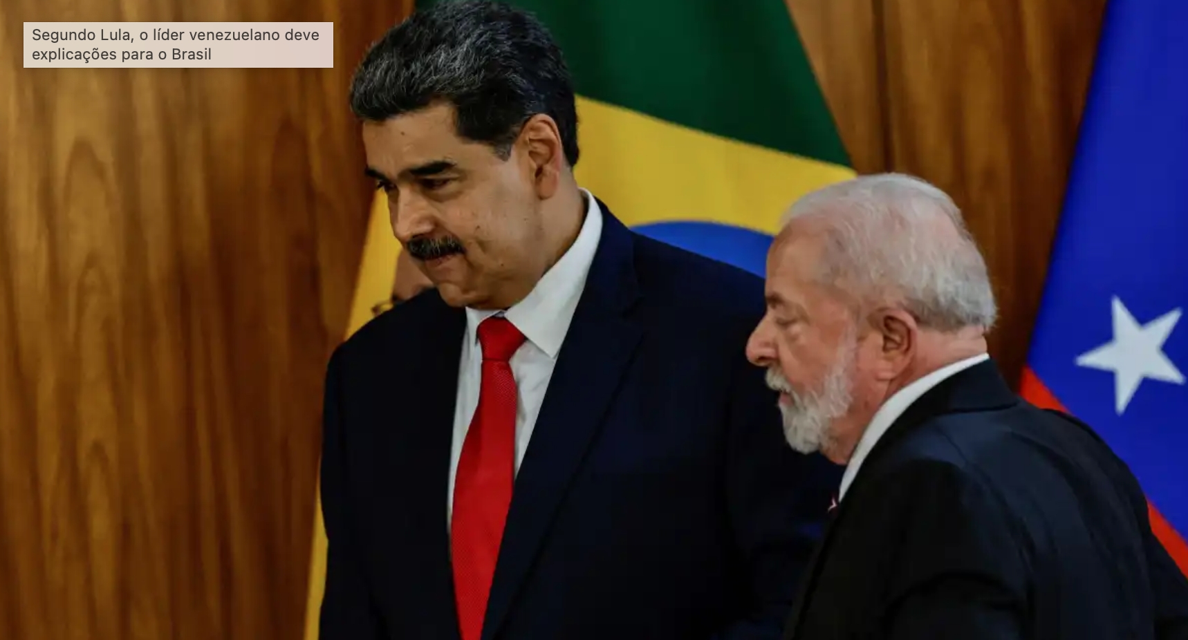 Lula diz que ainda não reconhece eleição de Maduro e afirma que venezuelano deve explicações