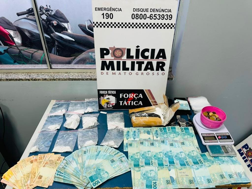 Força Tática prende três membros de facção com drogas e R$ 16,7 mil em Sinop