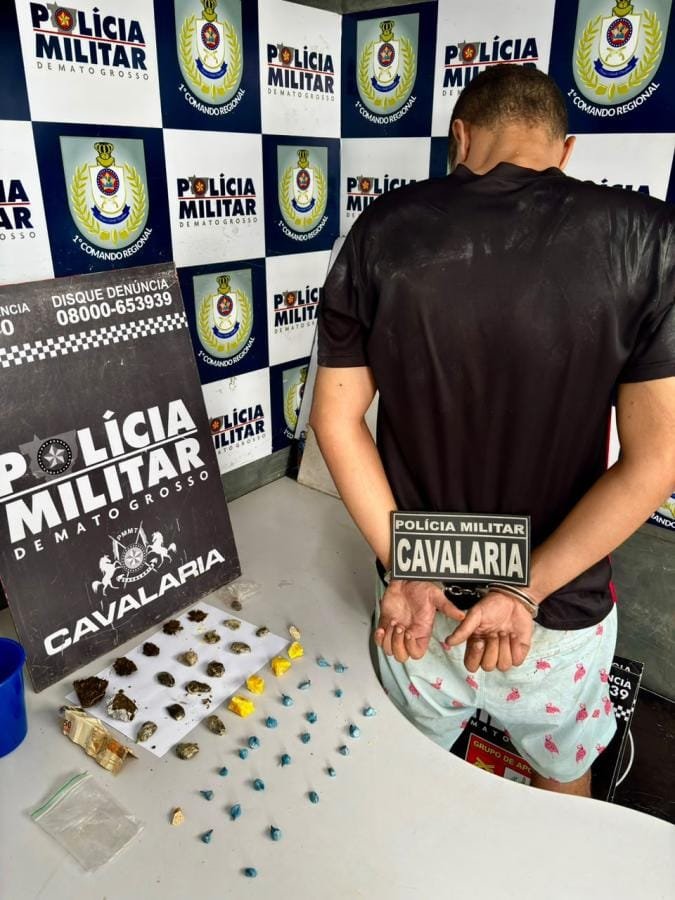 Homem é detido com drogas em residência abandonada no bairro Goiabeiras em Cuiabá