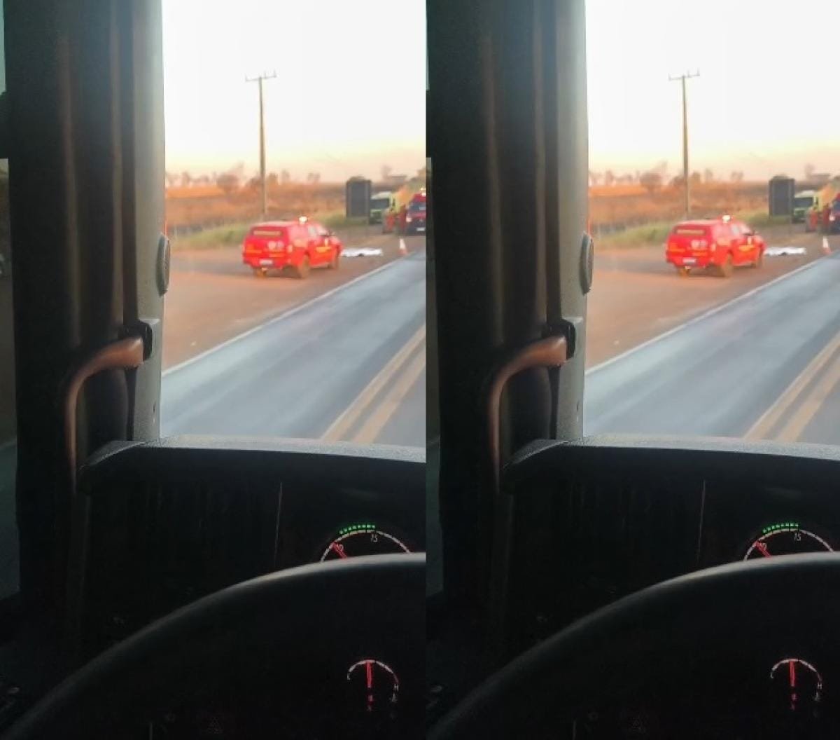 Pedestre morre atropelado por carreta na BR-070 em Várzea Grande