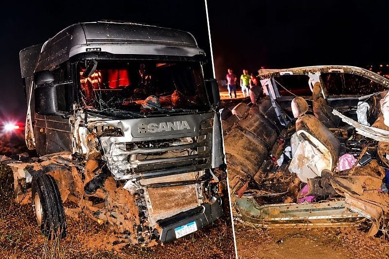 Casal de empresários morre em colisão entre Amarok e carreta na MT-235 em Mato Grosso