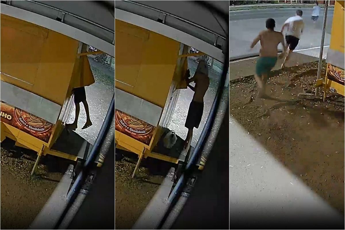 Homem é preso após furtar trailer em Cuiabá; vídeo mostra ação criminosa