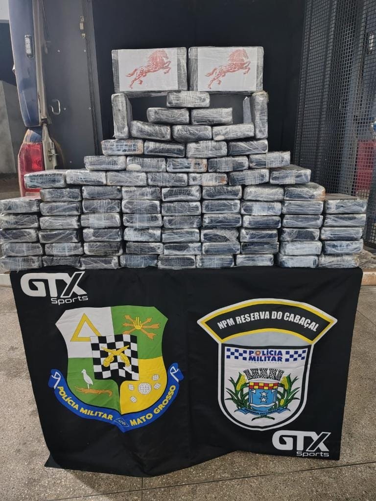 Polícia Militar apreende 46 tabletes de cocaína em avião acidentado em Mato Grosso
