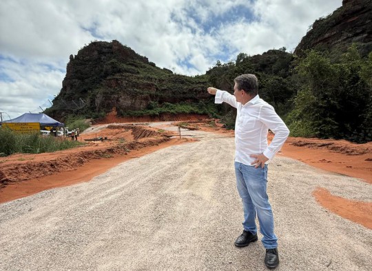 Presidente Sérgio Ricardo inspeciona obras do Portão do Inferno e anuncia reforço na fiscalização