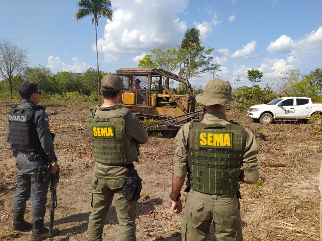 Sema apreende maquinários durante operação de desmate ilegal em Mato Grosso; R$ 2,1 milhões em multas