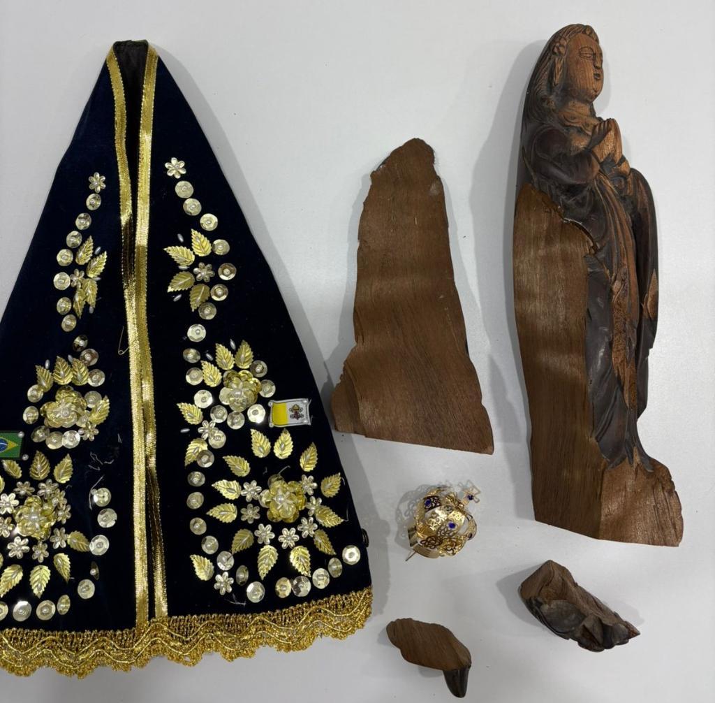 Vigia Mais MT auxilia na localização e prisão de homem que quebrou imagem de santa